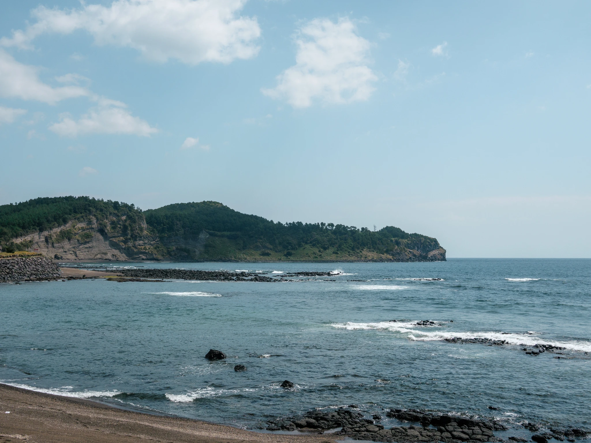한라산과 제주바다