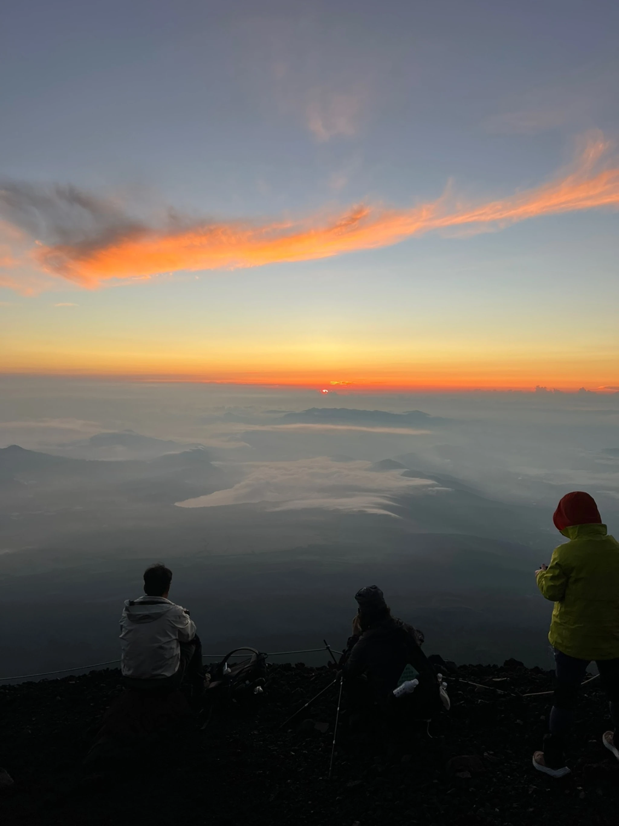 후지산 정상에서